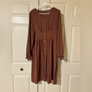 SHEIN long sleeve midi dress